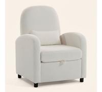 DecHome Poltrona Moderna in Pile 76x77x95 Crema
