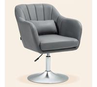 DecHome Poltrona Moderna in Tessuto 60x60x79-91 cm Altezza Regolabile Grigio