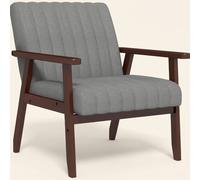 DecHome Poltrona Moderna in Tessuto 64x74,5x75,5 Grigio