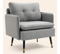 DecHome Poltrona Moderna in Tessuto 76x68x80 Grigio
