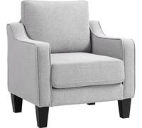 DecHome Poltrona Moderna in Tessuto 77x77x86 Grigio