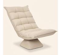 DecHome - Poltrona Moderna in Tessuto Effetto Lino Dimensioni 62x70x95 cm Beige