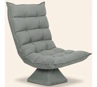 DecHome - Poltrona Moderna in Tessuto Effetto Velluto Dimensioni 62x70x95 cm Grigio Chiaro