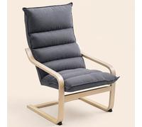 DecHome Poltrona Moderna in Tessuto Velluto 67x83x105 cm Grigio
