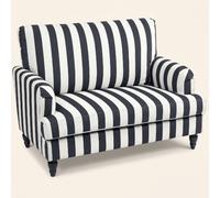 DecHome Poltrona Moderna in Velluto 115x82x82 Nero/Bianco
