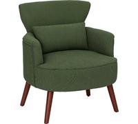 DecHome Poltrona Moderna in Velluto 69x69,5x78 Verde