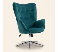 DecHome Poltrona Moderna in Velluto Dimensioni 66x73x111.5 cm colore Petrolio