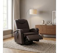 DecHome Poltrona per Anziani Elettrica Alzapersone 72x95x106 cm Marrone