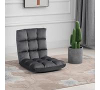 DecHome - Poltrona Reclinabile Relax con Movimento Manuale in Tessuto 55x71x53.5 cm Grigio Scuro