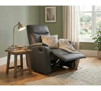 DecHome Poltrona Relax Reclinabile con Movimento Manuale 76,5x89x100 cm Grigio
