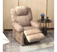 DecHome Poltrona Relax Reclinabile con Movimento Manuale 88x91x108 cm Beige