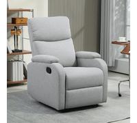 DecHome Poltrona Relax Reclinabile con Movimento Manuale in Tessuto 69x91.5x103 cm colore Grigio