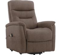 DecHome Poltrona Relax Reclinabile Elettrica in Tessuto 84x100x103 cm Marrone