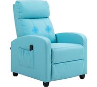 DecHome Poltrona Relax Reclinabile Elettrica Massaggiante 68x88x98cm Azzurro