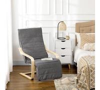 DecHome Poltrona Relax Reclinabile Manuale 66.5x94x100 cm Grigio Scuro