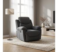 DecHome Poltrona Relax Reclinabile Manuale 97x96x105.5 cm Grigio Scuro