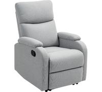 DecHome Poltrona Relax Reclinabile Poltrona per Anziano con Movimento Manuale in Tessuto 69x91.5x103 cm colore Grigio - U7230GY
