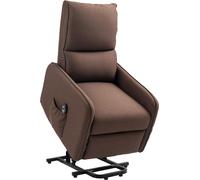 DecHome Poltrona Relax Reclinabile Poltrona per Anziano Elettrica Alzapersone in Tessuto 62x86.5x98 cm colore Marrone Scuro - 0DRJ644