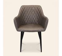 DecHome Poltrona Stile Scandinavo in Ecopelle 48x62x83 Marrone Sunlit