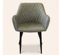 DecHome Poltrona Stile Scandinavo in Ecopelle 48x62x83 Tortora Sunlit