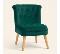 DecHome Poltrona Stile Scandinavo in Velluto 60x66x79 Verde