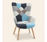 DecHome Poltrona Stile Scandinavo in Velluto 66x76x98 Multicolore
