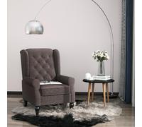 DecHome Poltrona Vintage in Tessuto 74x86x102 Marrone
