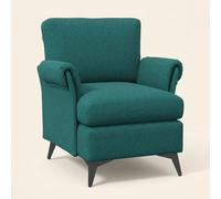 DecHome Poltrona Vintage in Tessuto effetto Lino 63x71x83 Verde