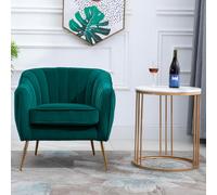 DecHome Poltrona Vintage in Tessuto Velluto 71x72x73 Verde