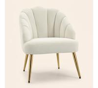 DecHome Poltrona Vintage in Velluto 63x65x84 Crema