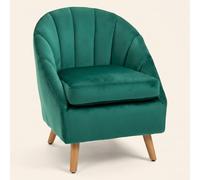 DecHome Poltrona Vintage in Velluto 67x65x77 Verde