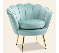 DecHome Poltrona Vintage in Velluto 76x67x74 Verde Acqua