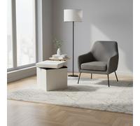 DecHome Pouf Contenitore Quadrato in Velluto 38x38x38 cm Beige