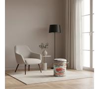 DecHome Pouf Contenitore Tondo in PVC Set 2 Pouf Multicolore- Garage