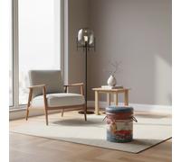DecHome Pouf Contenitore Tondo in PVC Set 2 Pouf Multicolore- Gasoline