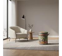 DecHome Pouf Contenitore Tondo in PVC Set 2 Pouf Multicolore- Legendary