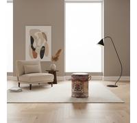DecHome Pouf Contenitore Tondo in PVC Set 2 Pouf Multicolore- Mexicano