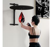 DecHome Punching Ball a Muro con Speed Bag Girevole e Regolabile Nero/Rosso