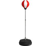 DecHome Punching Ball da Terra Altezza Regolabile con Guantoni Rosso/Bianco