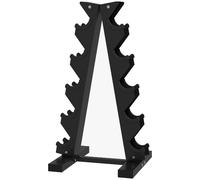 DecHome Rastrelliera Manubri Acciaio 5 Livelli 35x33x66 cm Nera A63DHBK