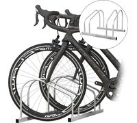 DecHome Rastrelliera per 2 Biciclette in Acciaio con Posizione Regolabile 50x34x27.5 cm colore Argento - SRA718F