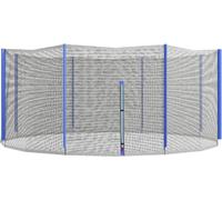 DecHome Rete di Protezione per Trampolini a 8 Pali con Ingresso con Cerniera in PE 366x180 cm colore Nero e Blu - A2030BUAO69
