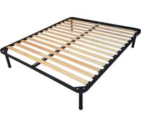 DecHome Rete Ortopedica Sanremo Matrimoniale in Legno e Acciaio cm 160x190x30 h Colore Nero - HF807061