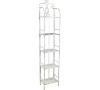 DecHome Scaffale Goya 5 Piani effetto Antico in Acciaio cm 32x22x165 h Colore Bianco - MF802639
