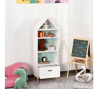 DecHome Scaffale Libreria Organizzatore Armadietto a Scomparti per bambini bainco