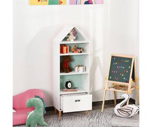 DecHome Scaffale Libreria Organizzatore Armadietto a Scomparti per bambini bainco