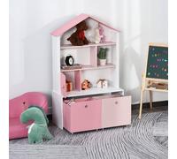 DecHome Scaffale Libreria Organizzatore Armadietto per Bambini Rosa