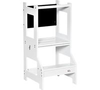 DecHome Scala Montessori MDF Staccabile sgabello Lavagna Inclusi Bianco 52312