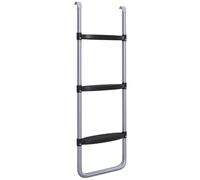 DecHome Scaletta Trampolino Elastico Regolabile 2/3 Scalini Argento A2180SRAO69