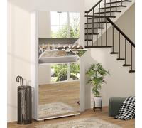 DecHome Scarpiera 24 Paia 4 Ante a Ribalta Dimensioni 76x26x178 cm colore Bianco